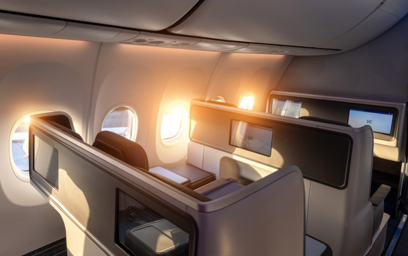 Première classe dans un avion