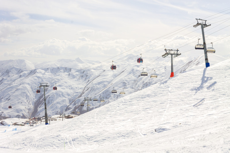 Vue d'une station de ski