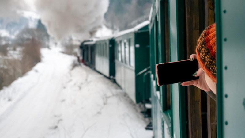 Train en hiver