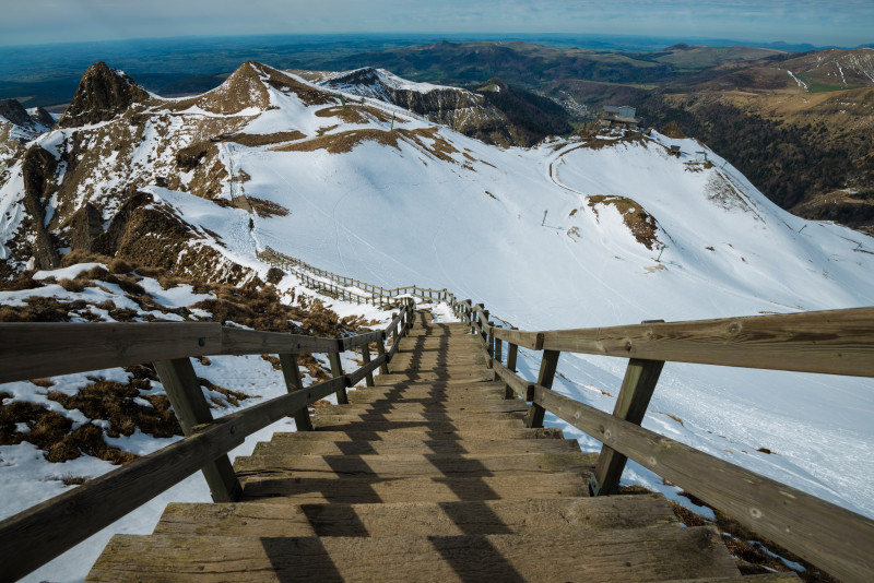 Volcan d'auvergne en hiver