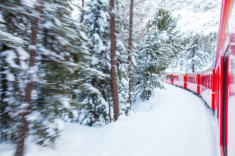 Un train en montagne