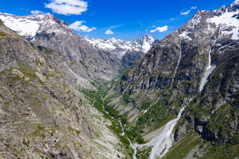 Vue sur le parc naturel des Ecrins