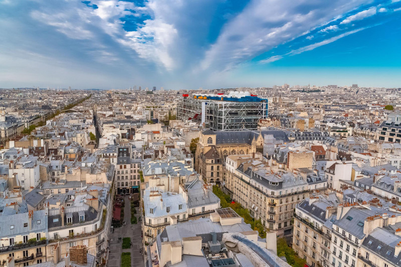 Rue de Paris vue du ciel