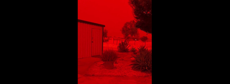 Ciel rouge en Australie