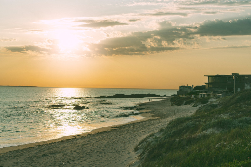Soleil sur une plage en Normandie