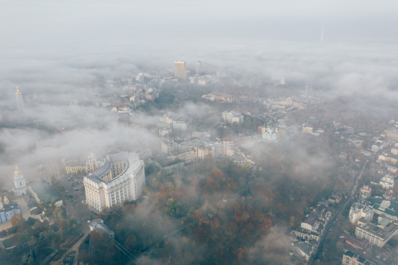 Pollution et brume en ville