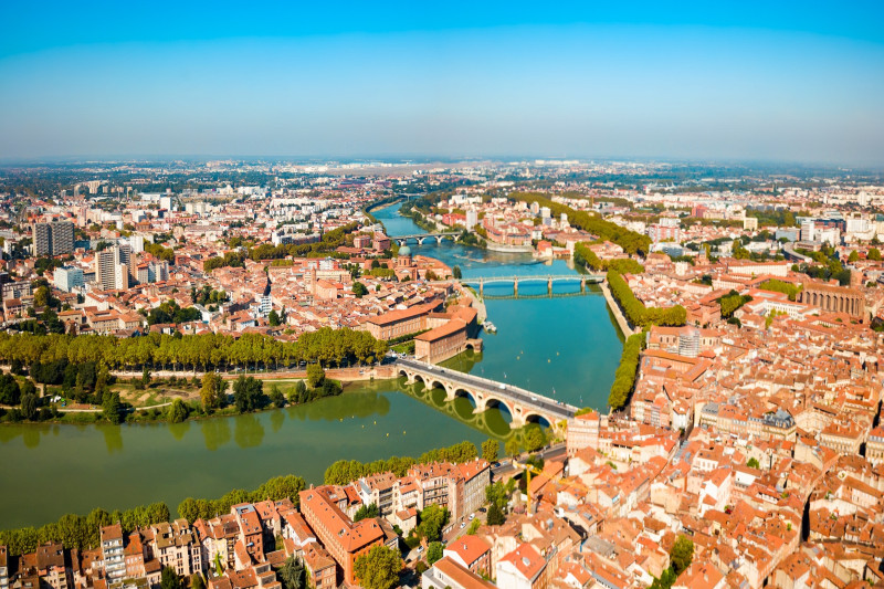 Vue aérienne de Toulouse
