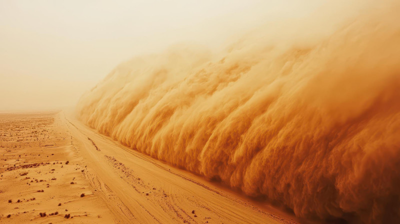 Impressionnante tempête de sable au Sahara