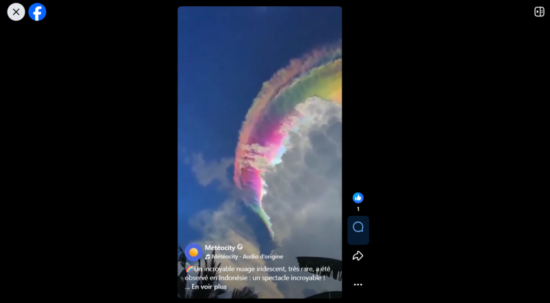 Un incroyable nuage iridescent observé en Indonésie : un spectacle météorologique rare