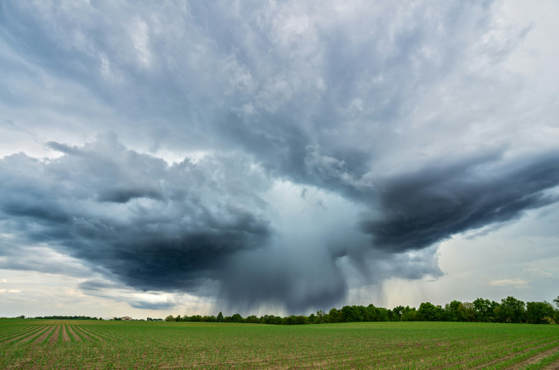 There were many short lived pop-up thunderstorms on this day. This one produced a microburst which I was lucky enough to catch on camera. 