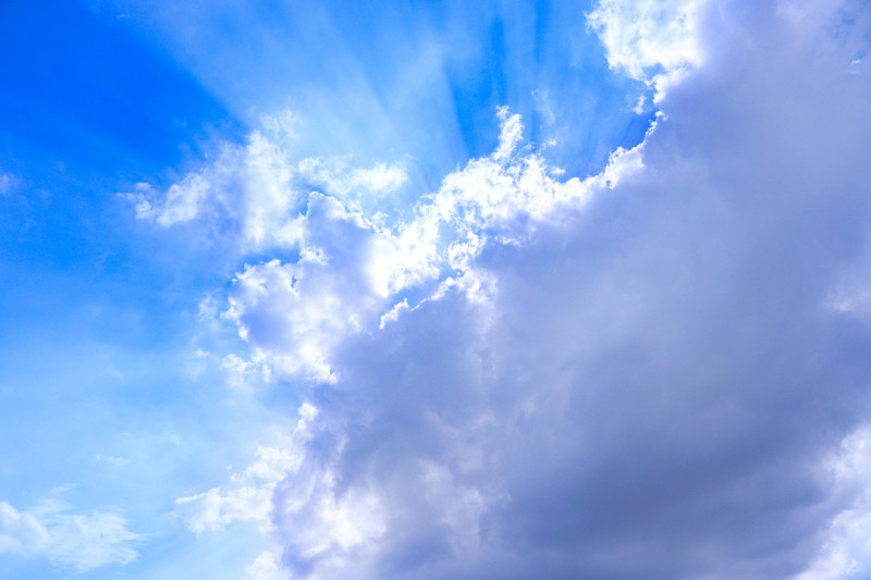 nuage, nature, ciel, naturel, sunshine, nuage blanc, ciel bleu, paysage, lumière, lumière interstitielle, effet tyndall