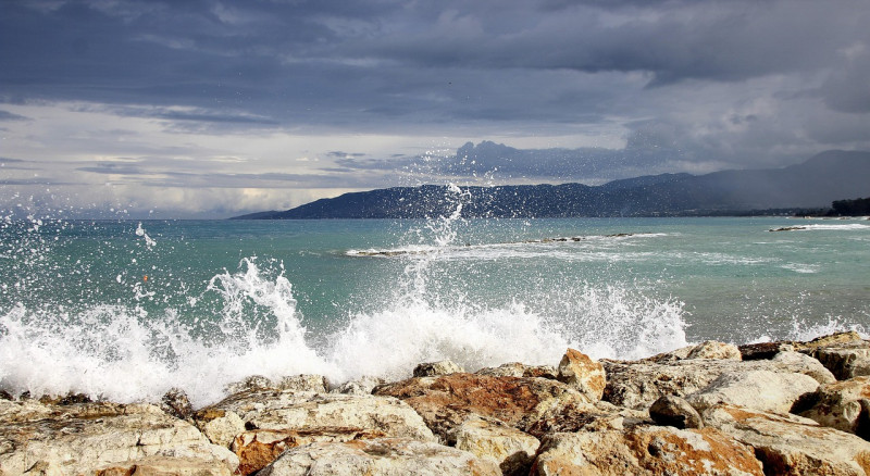 vagues, mer, couvert, temps nuageux, côte, des nuages, plage, l'eau, berge, nature, paysage, mer, mer, mer, mer, mer