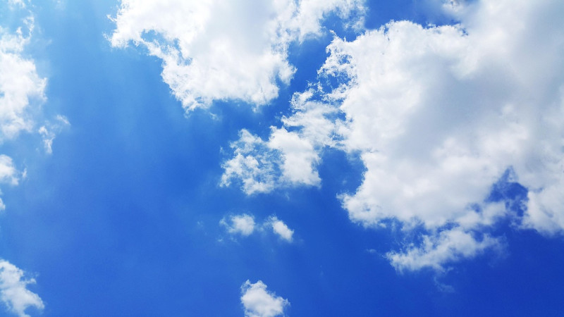 ciel, nuage, bleu, été, ciel bleu, sunshine, nature