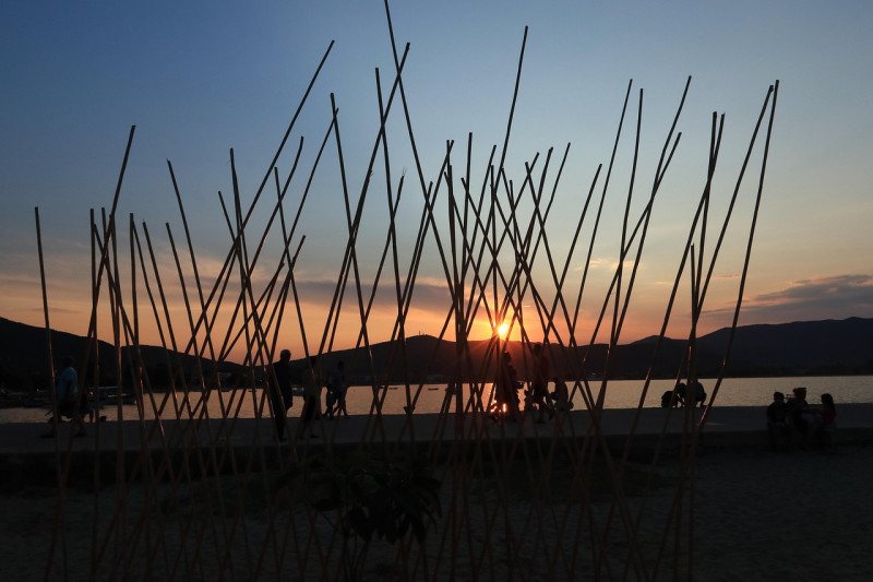 sea, nature, sunset, summer, vacation, resort, grèce, recreation, fish, beach