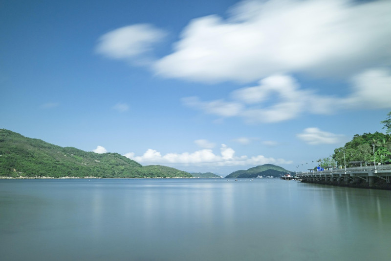 plage, sunny, mer, bord de mer, ciel, vagues, plage de sable, marine, nature, ciel bleu, ciel bleu et nuages blancs, l'été, paysage, gunsan, nuage blanc, vaste, poisson, montagne