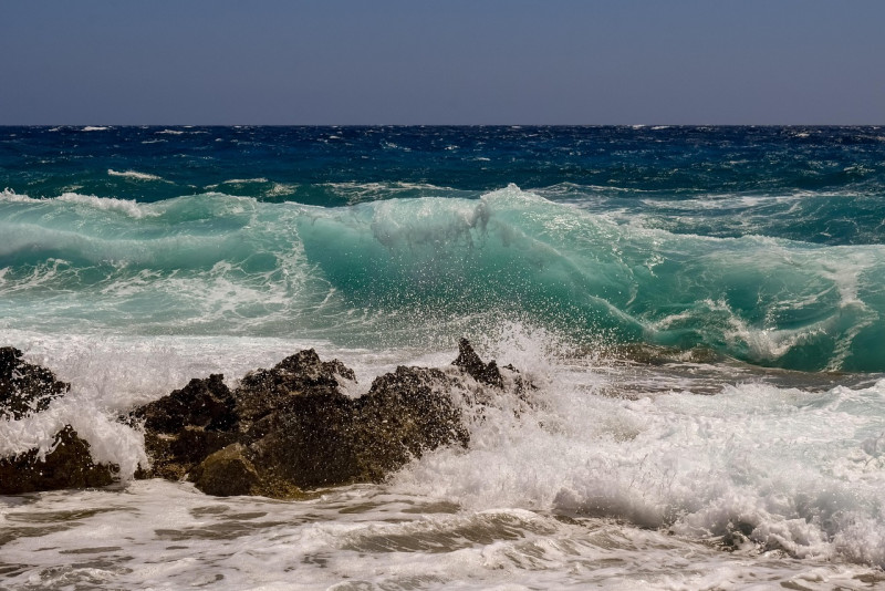 côte rocheuse, vagues, fracassant, nature, mer, éclaboussure, paysage, roche, côte, venteux, ayia napa, chypre
