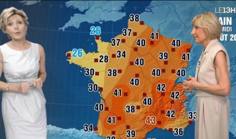 La carte météo de 2050 d'Evelyne Dhéliat