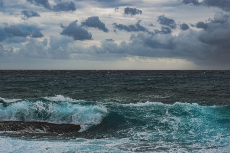 mer, vagues, horizon, des nuages, ciel, océan, vagues de l'océan, paysage marin, nature, ayia napa, chypre, des vagues d'un bleu, vagues, vagues, vagues, vagues, vagues, paysage marin