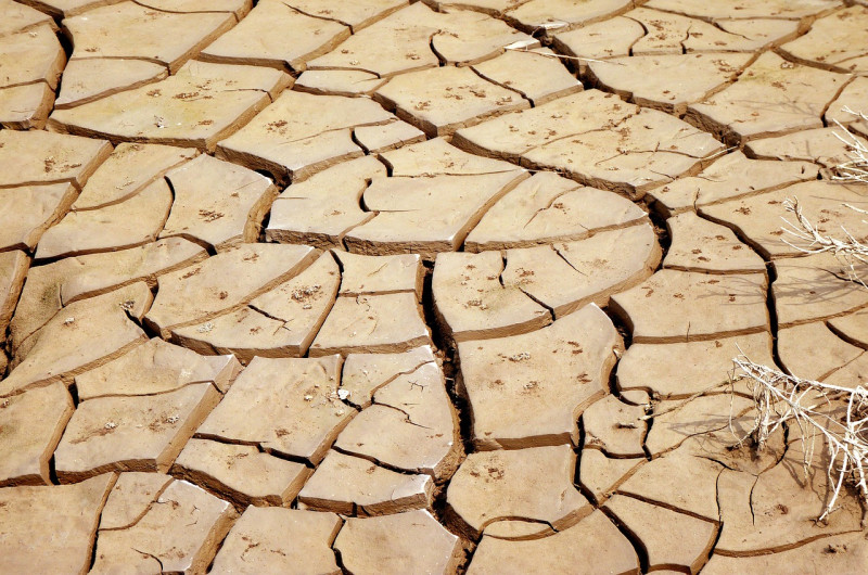 la sécheresse, conditions météorologiques, changement climatique, terre, sec, sol, température
