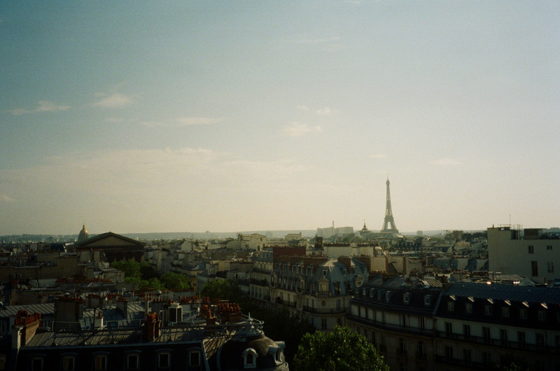 on the roofs of paris in 35mm