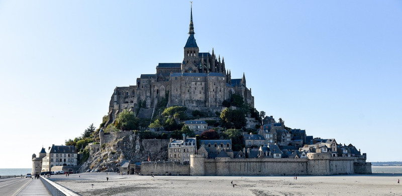 mont saint michel, roche, baie, mer, bretagne, ciel, nature, la normandie, paysage, france, mont, tourism, normandy, brittany