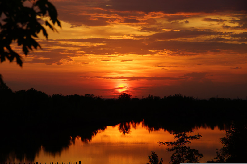 Coucher de soleil et canicule