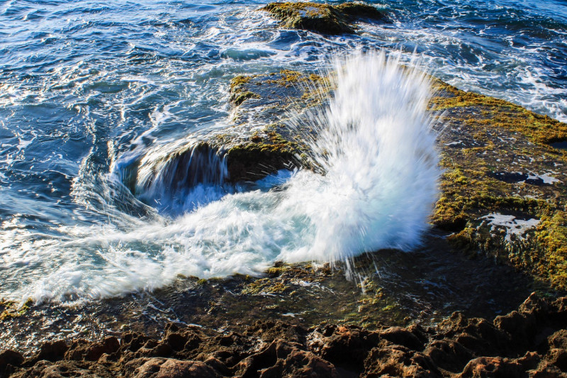 mer, vagues, plage, water, ocean, marin, nature, côte, spray, vague, breaking waves, paysage, coastal landscape, sea bay, by the sea