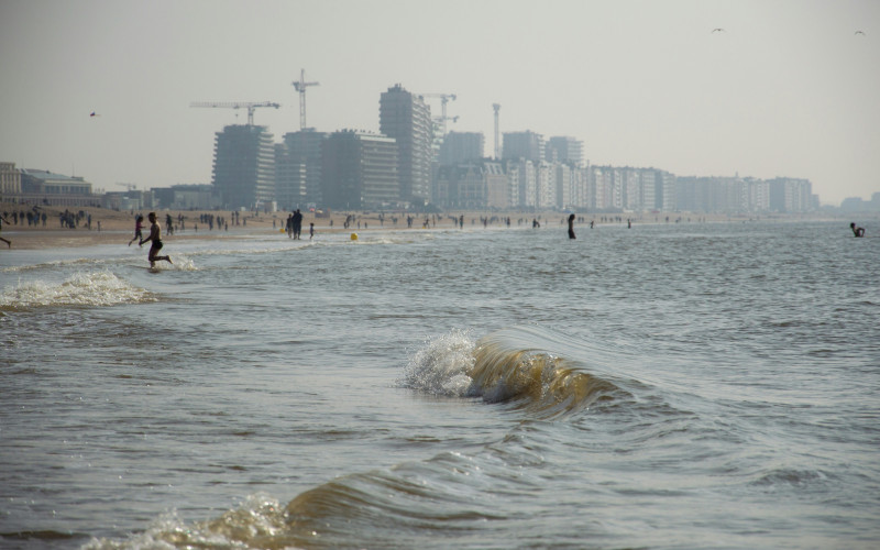 Plage de Oostende en Belgique