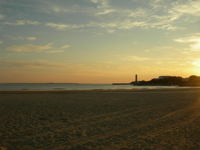 beach sunset, evening, dusk