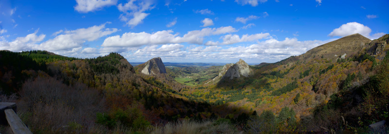 a landscape with hills and trees