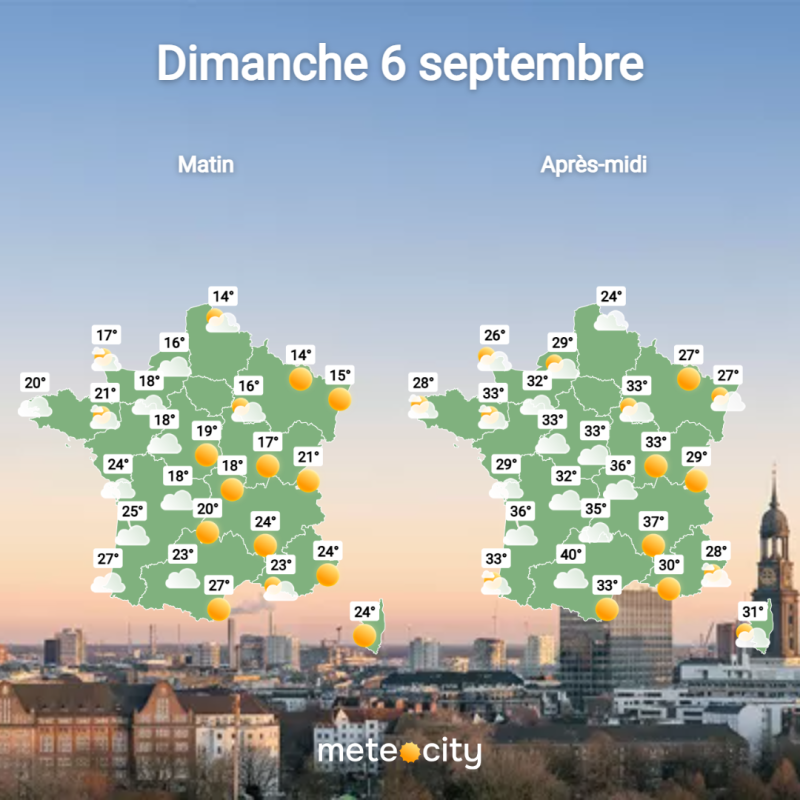 Météo de ce dimanche 6 septembre