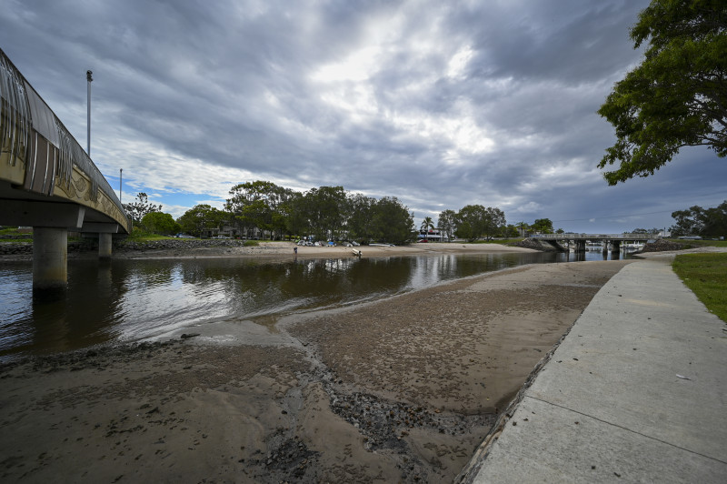 Tir de la rivière Mooloolaba dans la banlieue australienne
