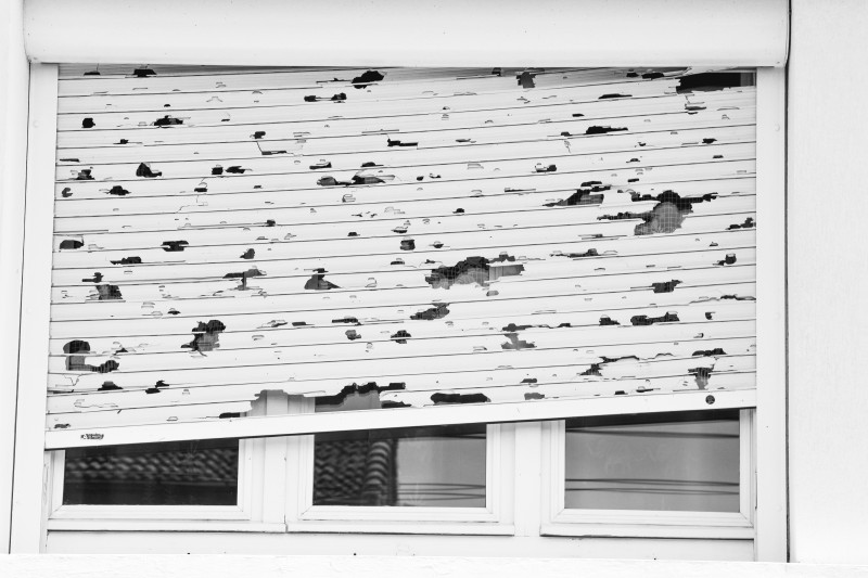 Shutters after the hailstorm